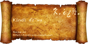 Kindl Éva névjegykártya